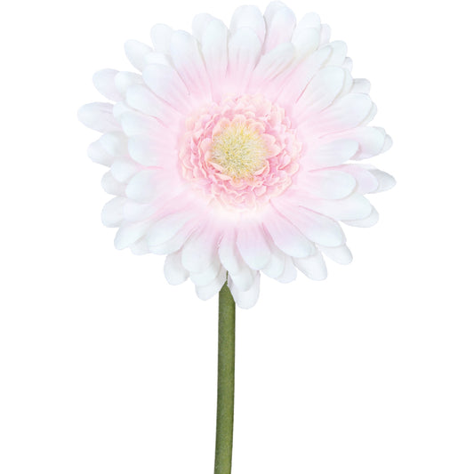 Künstliche rosa Gerbera auf Stiel – naturgetreue Kunstblume mit zarten Blütenblättern für frühlingshafte Dekorationen.