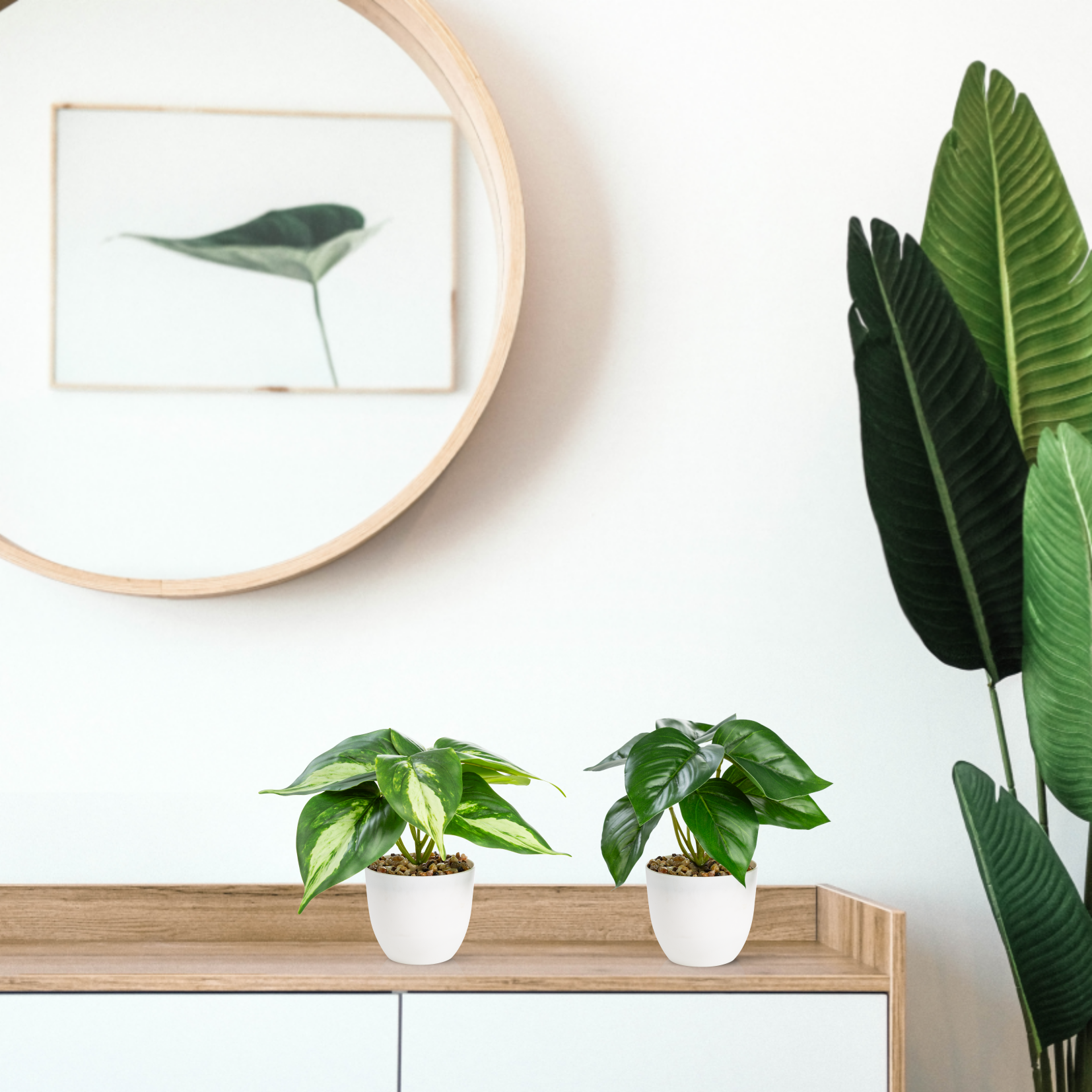 Realistische Kunstpflanzen im Topf ideal für Wohnzimmer und Büro