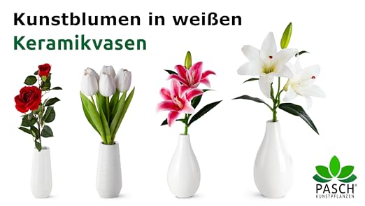 Stilvolle Kunstpflanzen als Tischdeko im Wohnzimmer platziert