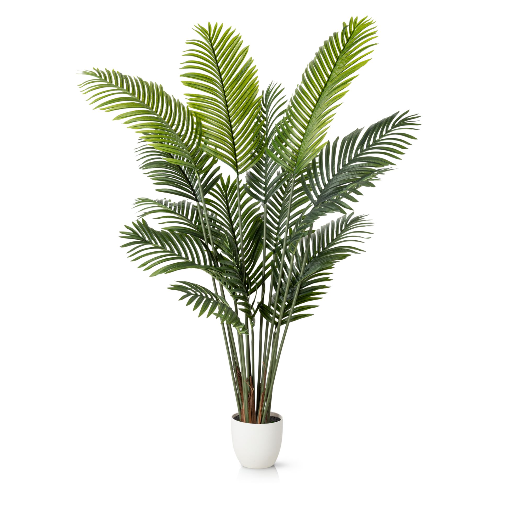 Areca Kunstpalme mit langen, geschwungenen grünen Blättern