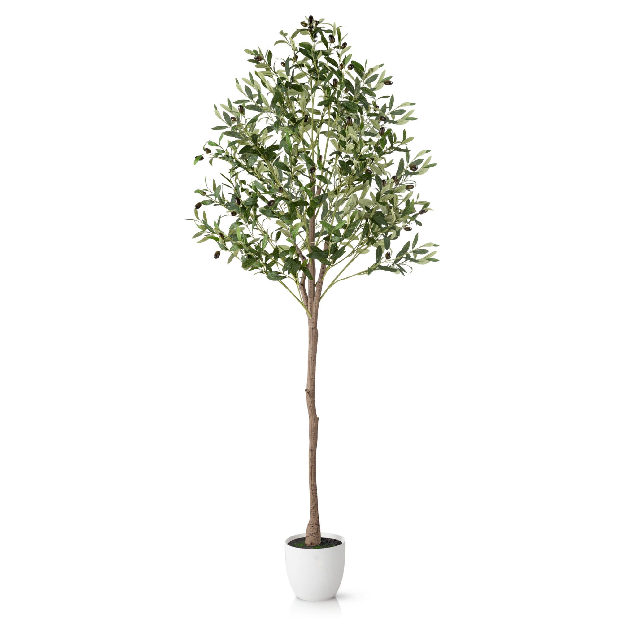 Künstlicher Olivenbaum in voller Größe mit naturgetreuen Blättern und Oliven
