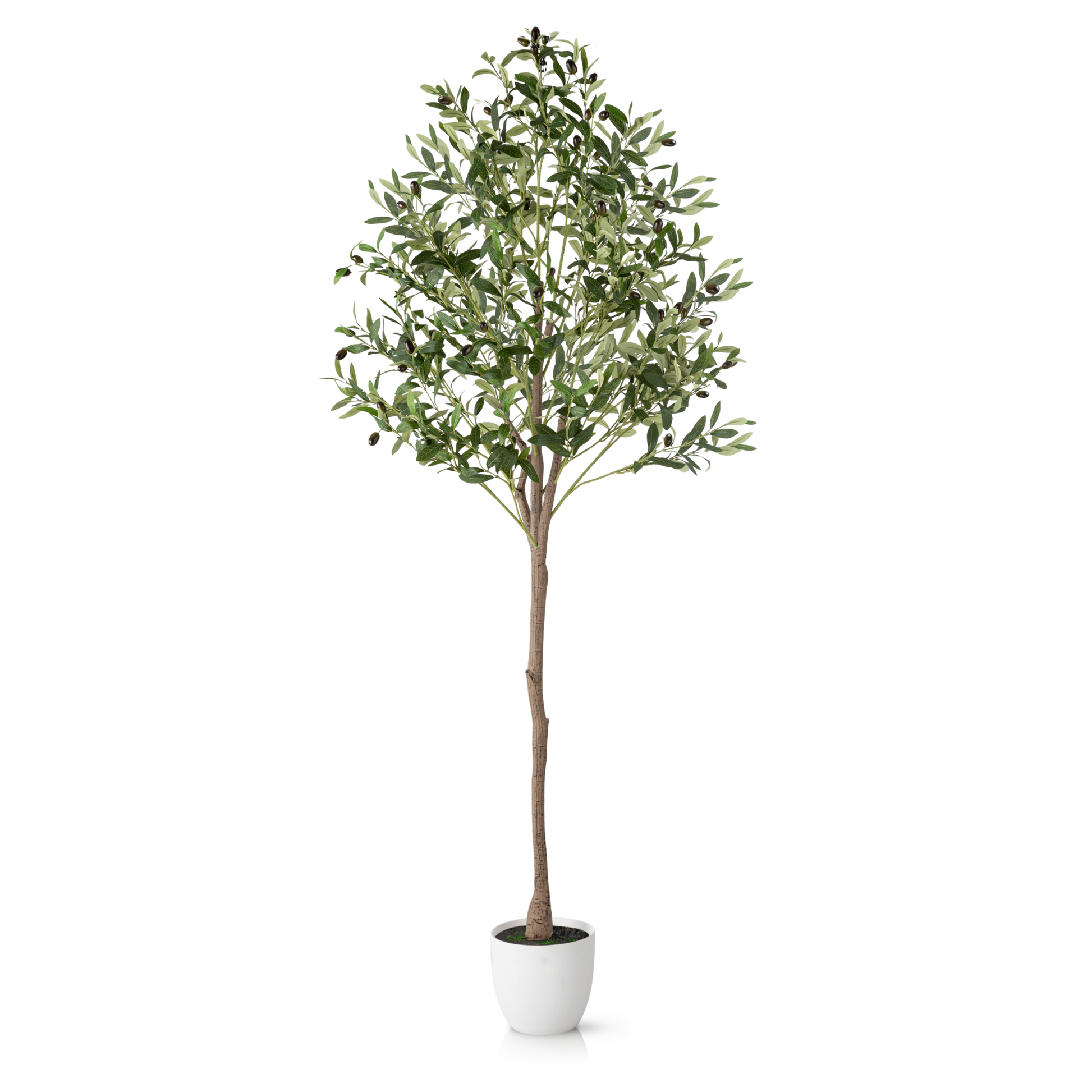 Künstlicher Olivenbaum in voller Größe mit naturgetreuen Blättern und Oliven