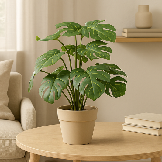 Splitphilodendron (2 Stück) ca. 38cm grün, im Kunststofftopf 11x10cm mit Granulat