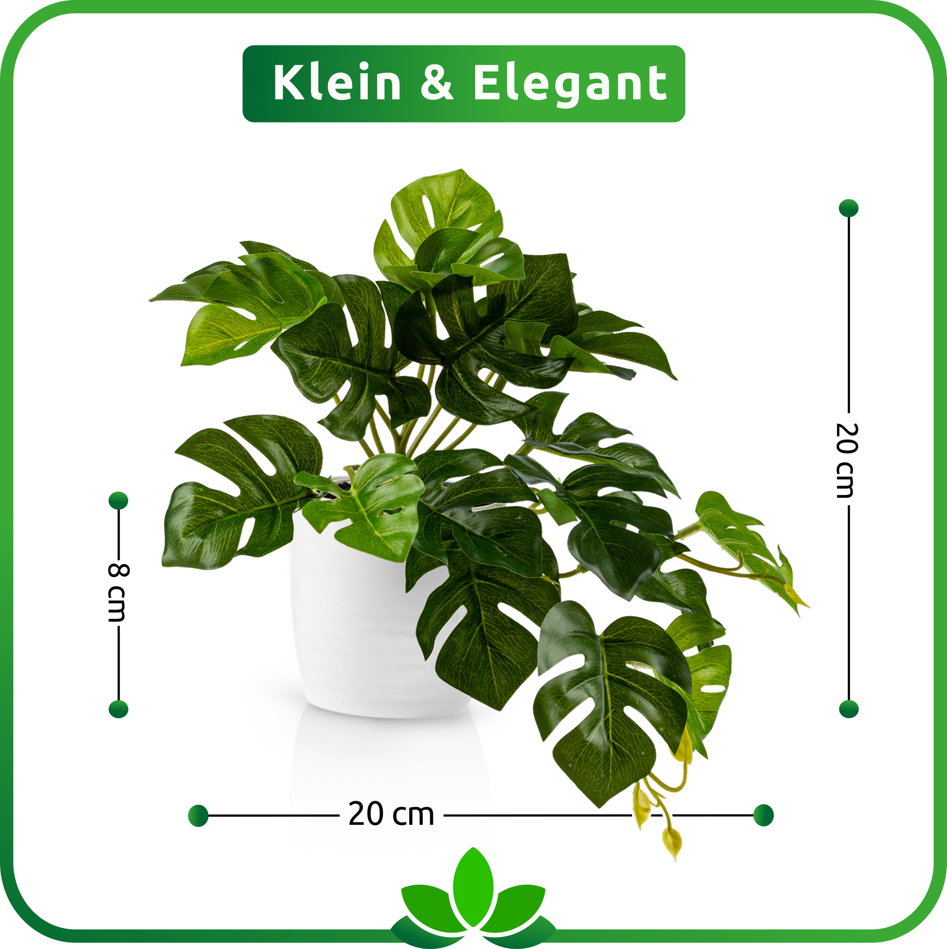 Künstliche Monstera Pflanzen in eleganten, hängenden Keramiktöpfen