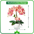 Pflegeleichte künstliche Orchidee als Tischdeko im Wohnzimmer