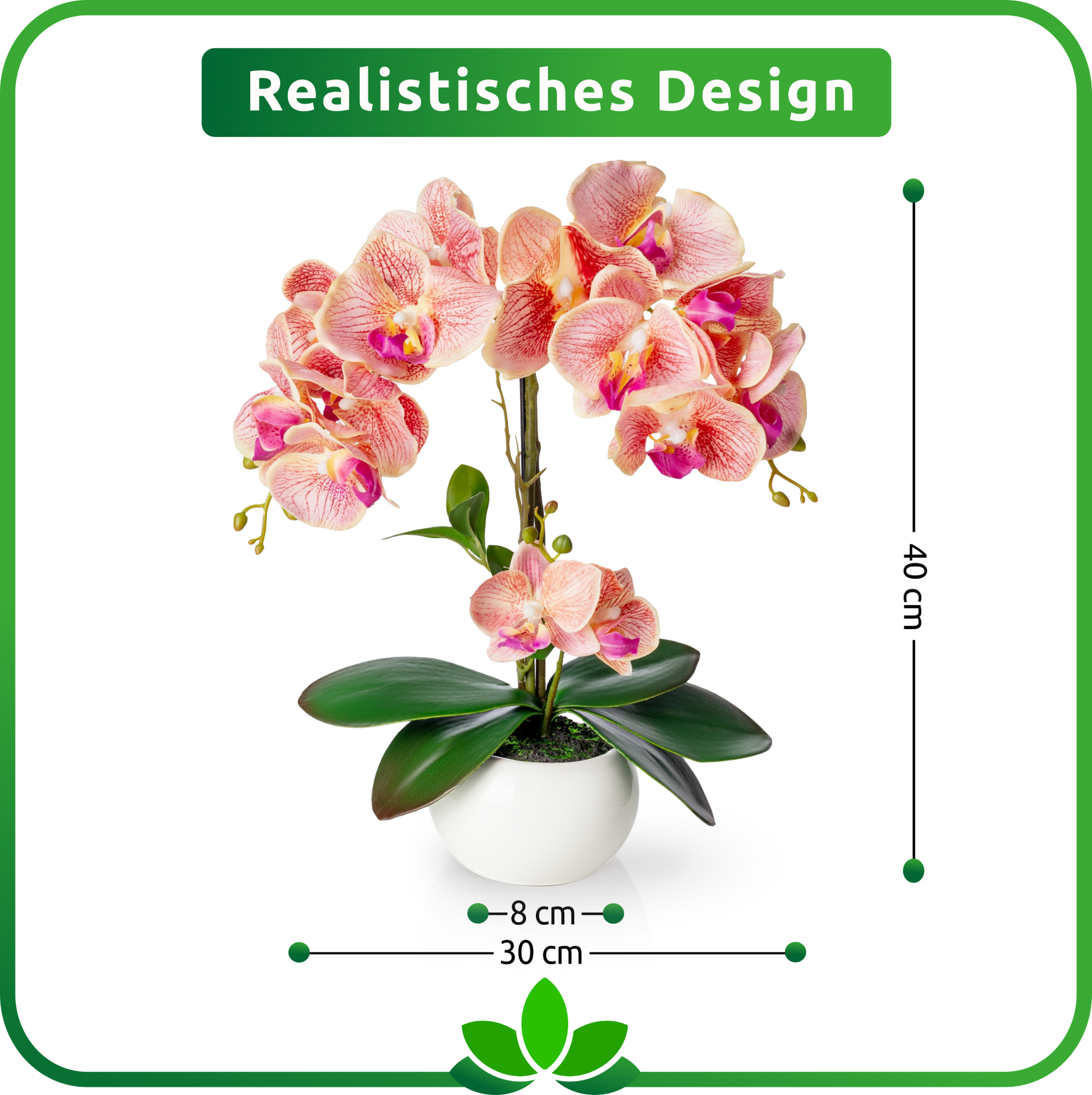 Pflegeleichte künstliche Orchidee als Tischdeko im Wohnzimmer