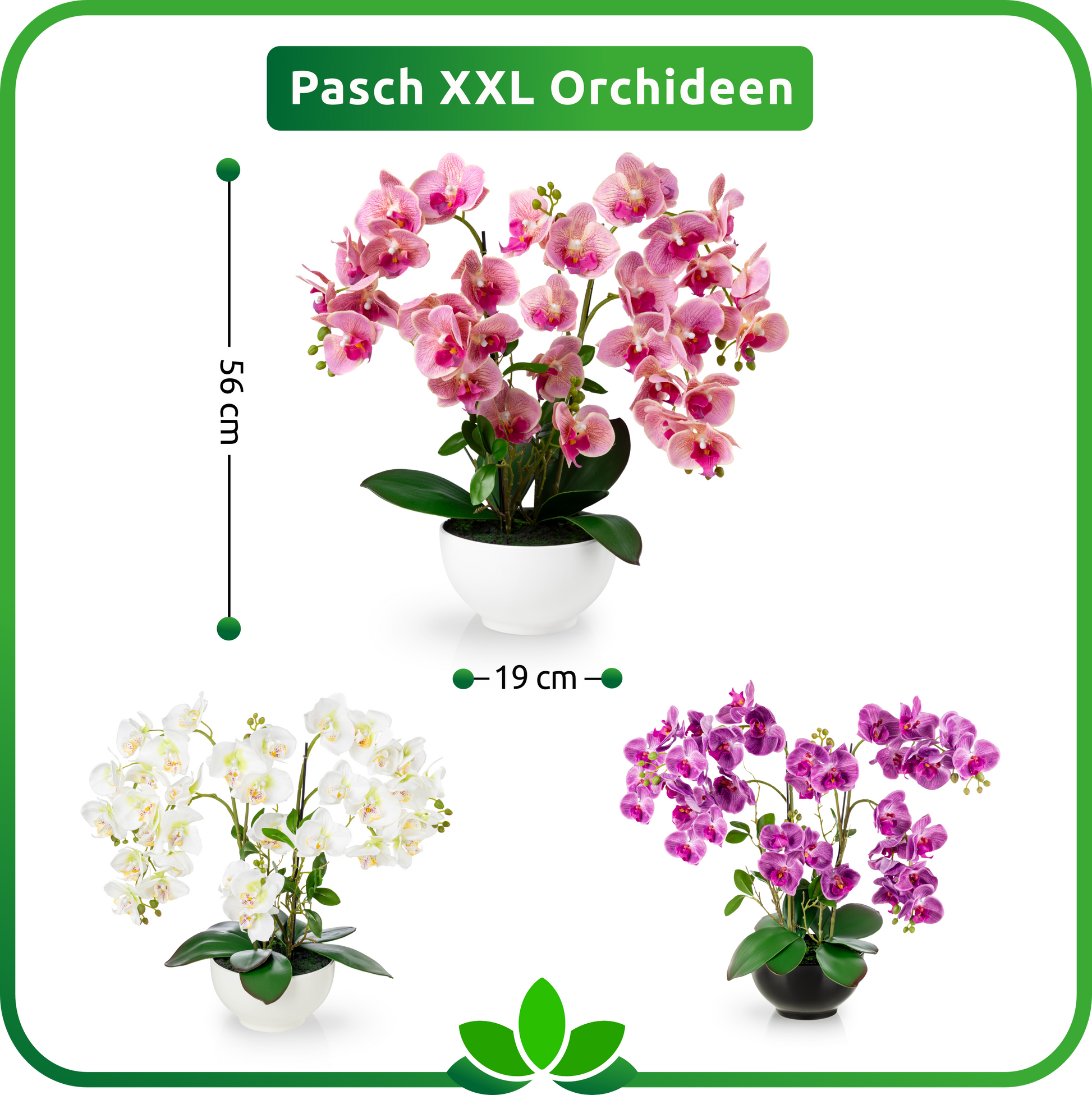 Dekoidee: Orchidee im Keramiktopf auf modernem Sideboard