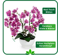 Pflegeleichte XXL Orchidee künstlich mit realistischem Blütendesign