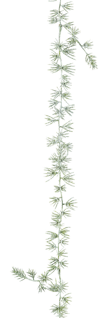 Realistische künstliche Tannengirlande mit feinem Schneeüberzug – festliche Kunstpflanze für Weihnachtsdekoration und saisonale Raumgestaltung