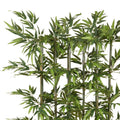 Detailansicht eines künstlichen Bambus Raumteilers mit dichten, grünen Blättern und realistischen Stämmen – ideal zur Dekoration und Raumtrennung