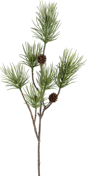 Detailreicher künstlicher Kiefernzweig mit echten Zapfen – realistischer Kunstzweig für winterliche und weihnachtliche Deko