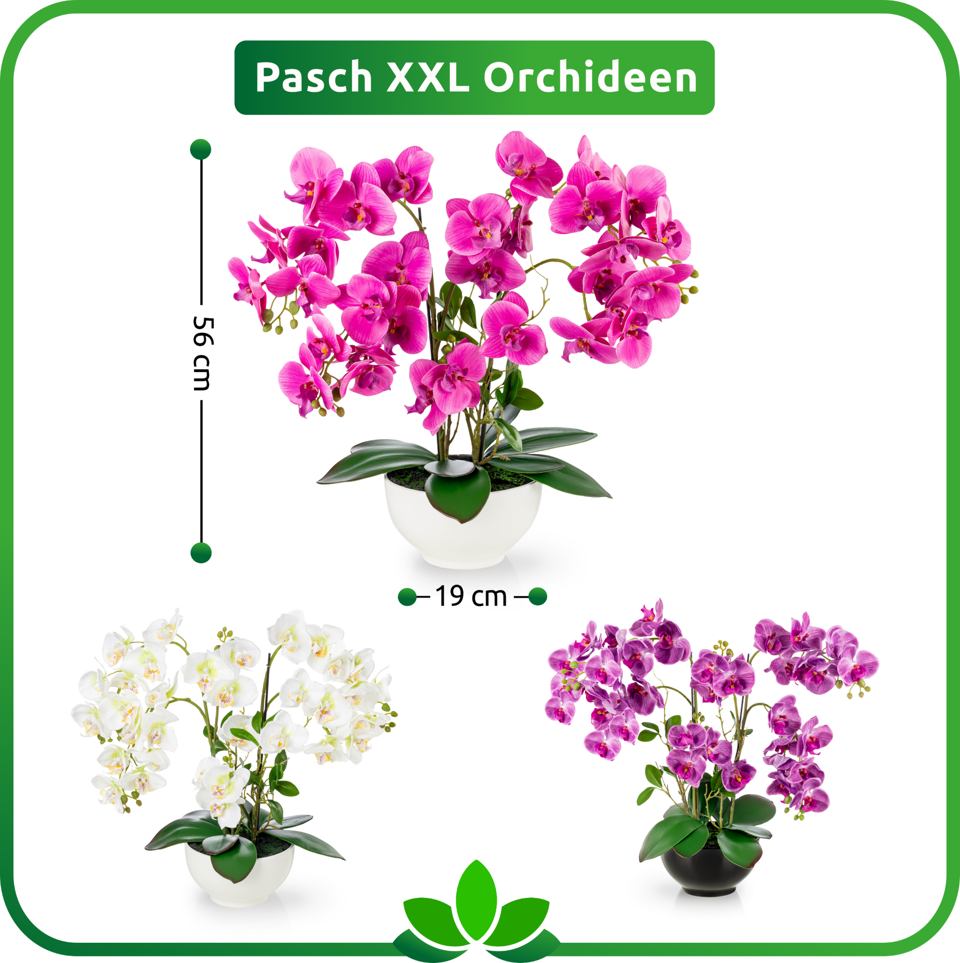 Wohnzimmerdeko mit rosa Orchidee im edlen Keramiktopf