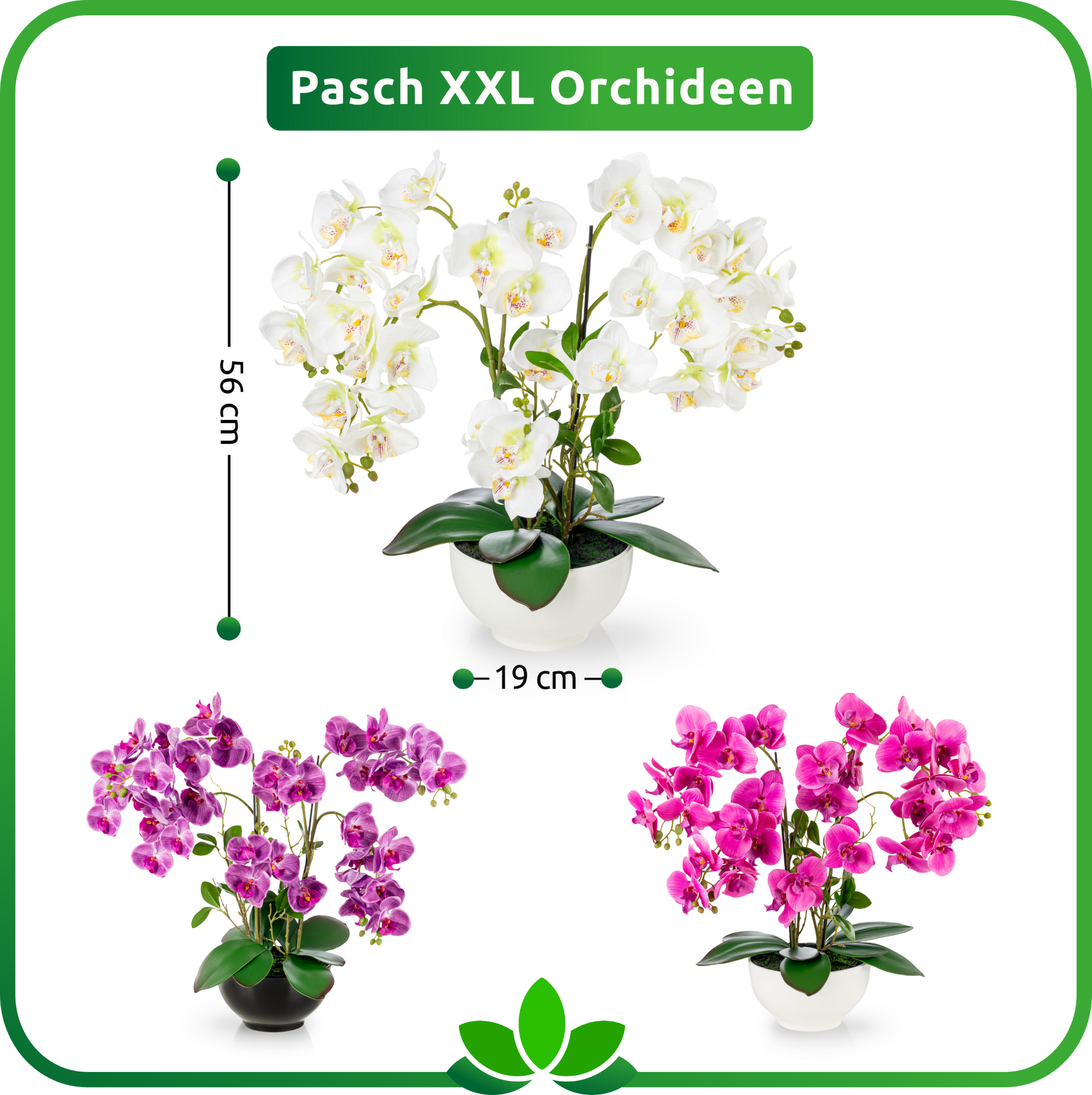 Orchidee künstlich – Kombination aus realistischer Blüte und edlem Topf