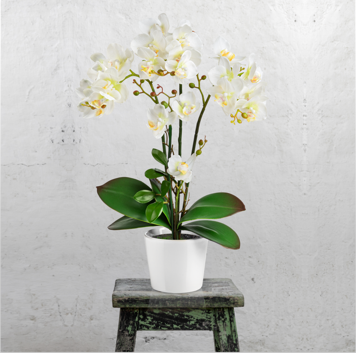 46cm große Kunstorchidee mit naturgetreuem Blütendesign