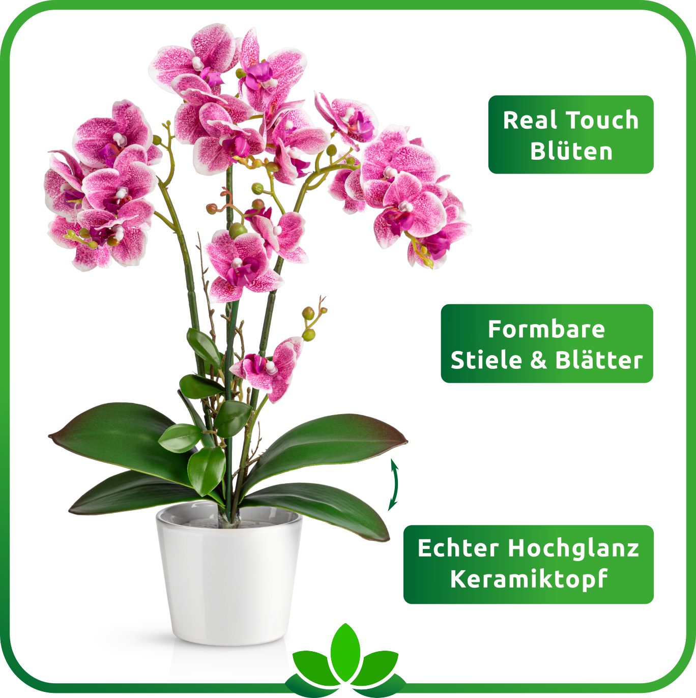 Pflegeleichte künstliche Orchidee als stilvolle Deko im Wohnzimmer