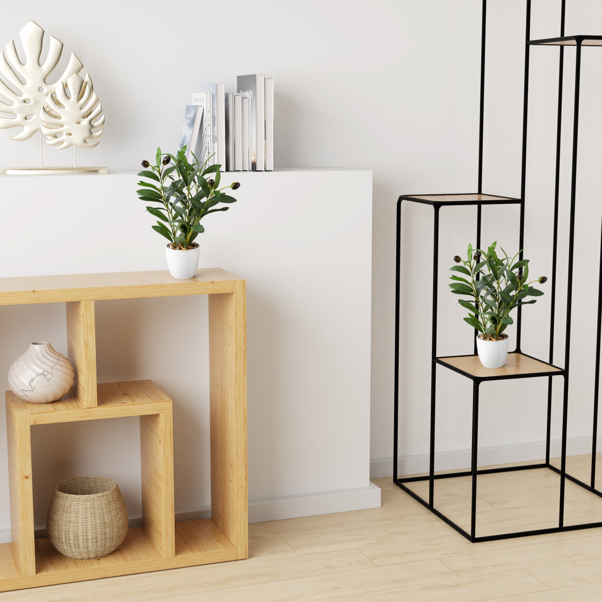 Mediterraner künstlicher Olivenbaum mit hochwertigen Materialien