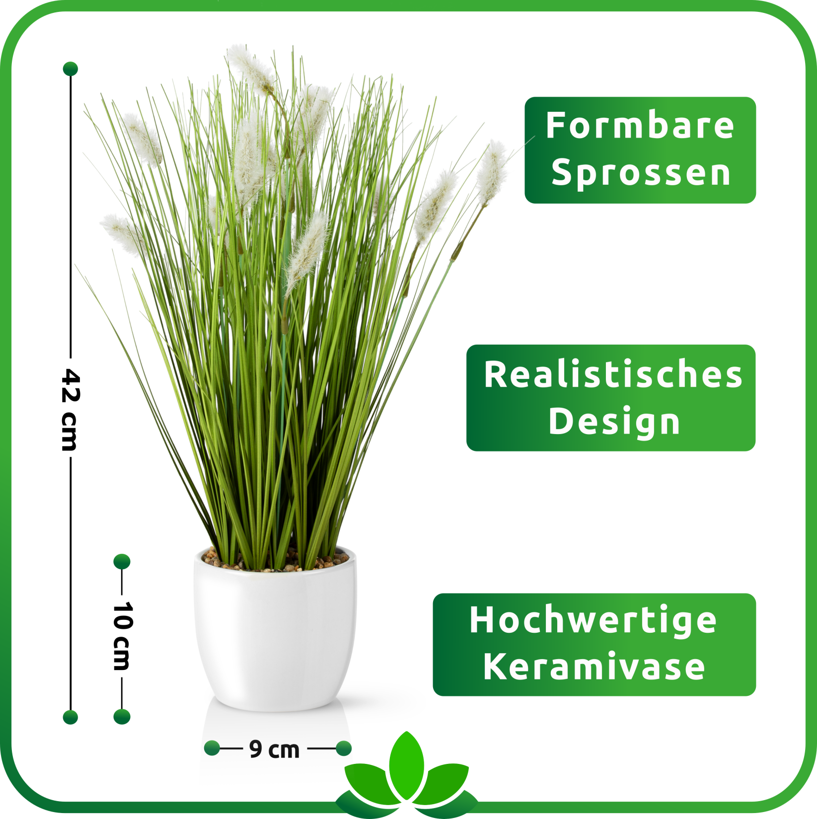 Modernes Fuchsschwanzgras mit natürlicher Leichtigkeit für Wohnräume.