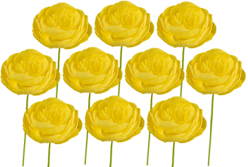 Gelber Papierblumenstrauß in weißer Vase – stilvolle blumen deko und frühlingshafte Raumgestaltung