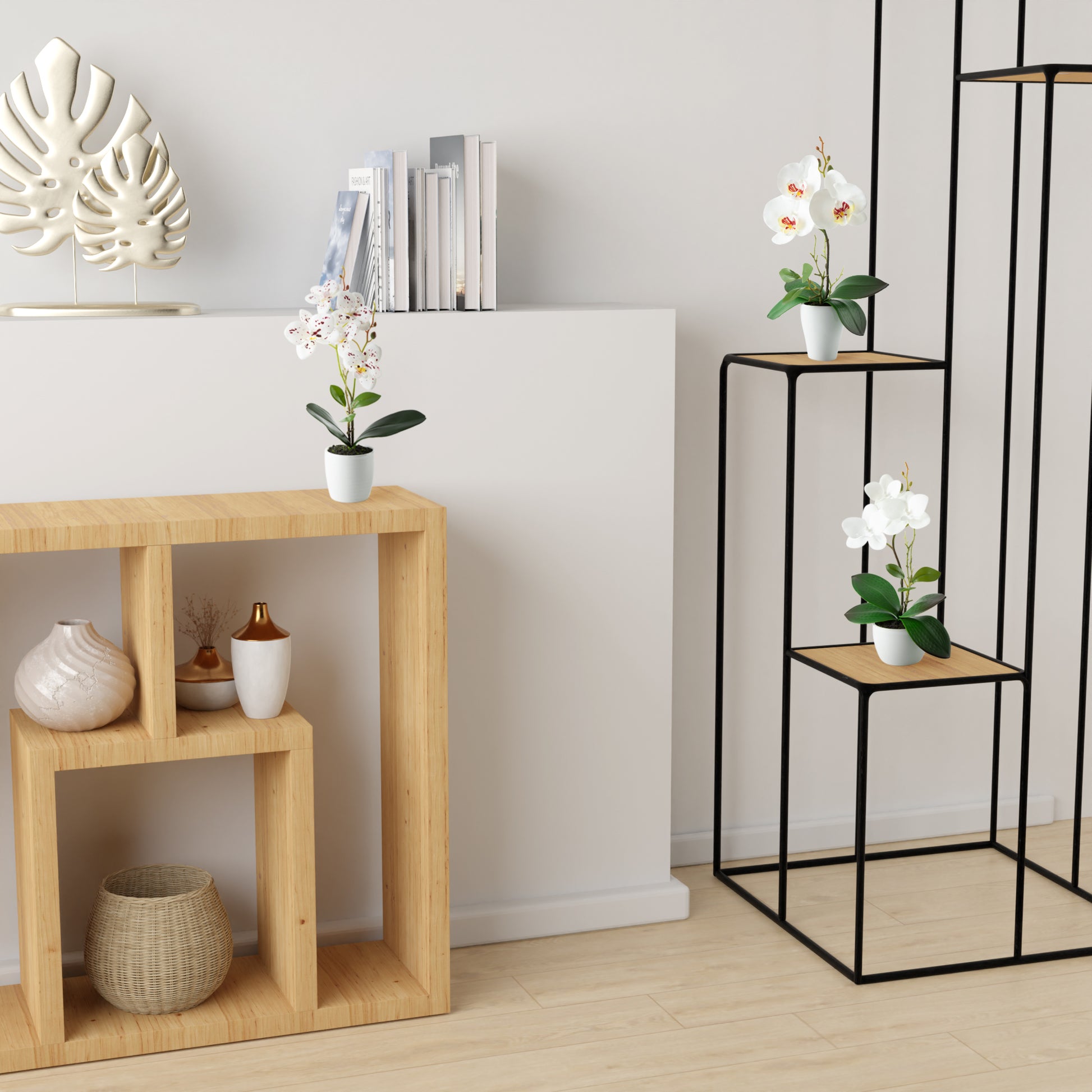 Pflegeleichte künstliche Orchideen für Fensterbank oder Bürodekoration
