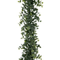 Zwei künstliche Eukalyptus-Girlanden in graugrün, jeweils 180 cm lang, ideal für Dekorationen.