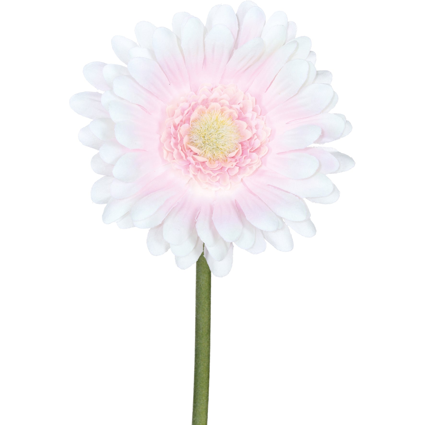 Künstliche rosa Gerbera auf Stiel – naturgetreue Kunstblume mit zarten Blütenblättern für frühlingshafte Dekorationen.