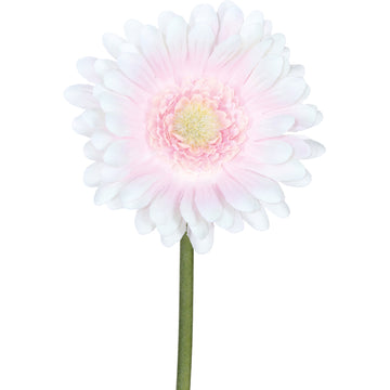Künstliche rosa Gerbera auf Stiel – naturgetreue Kunstblume mit zarten Blütenblättern für frühlingshafte Dekorationen.