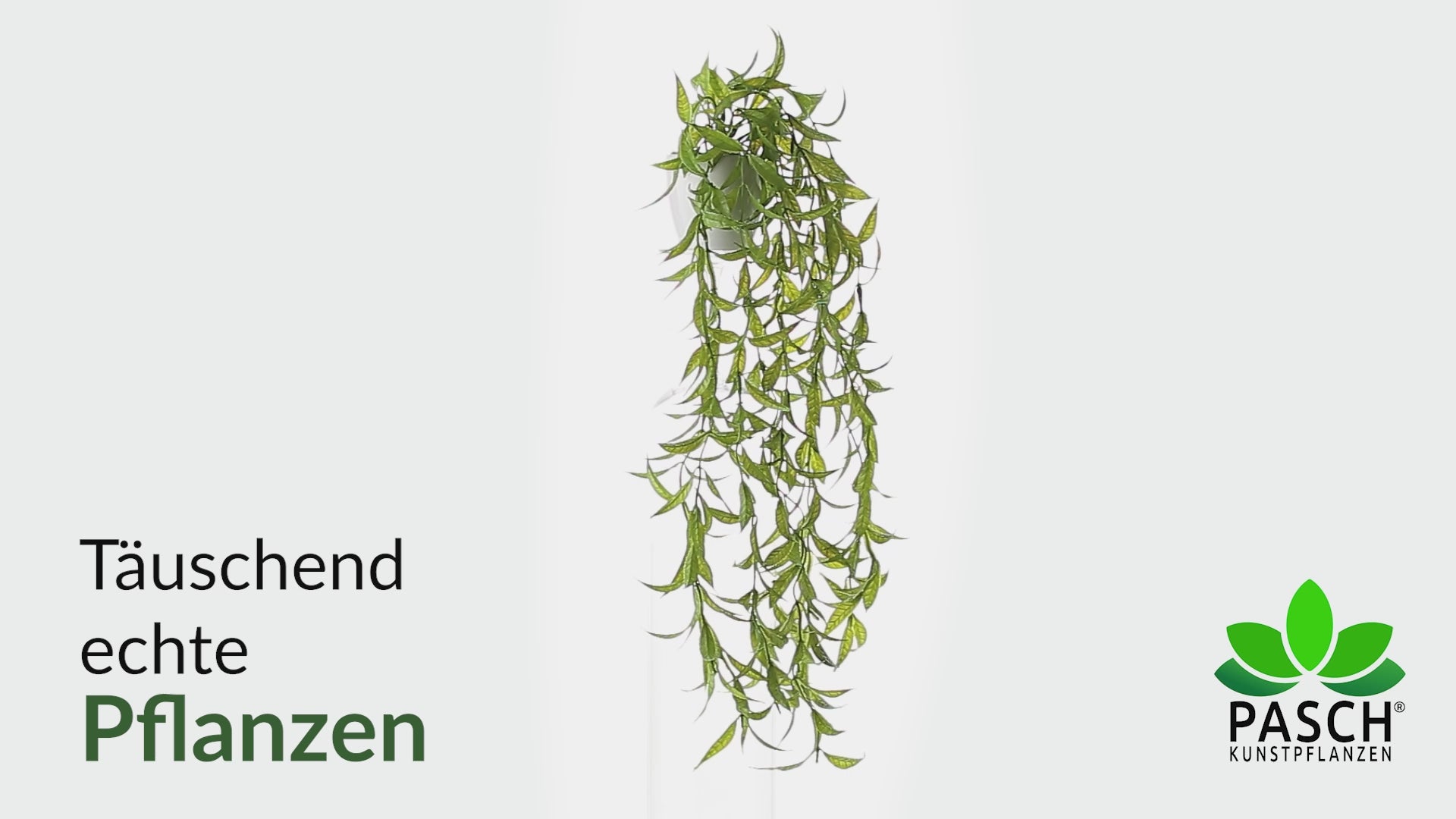 Stilvolle Wanddekoration mit langlebigen Kunstpflanzen und Keramikvasen, 60 cm groß