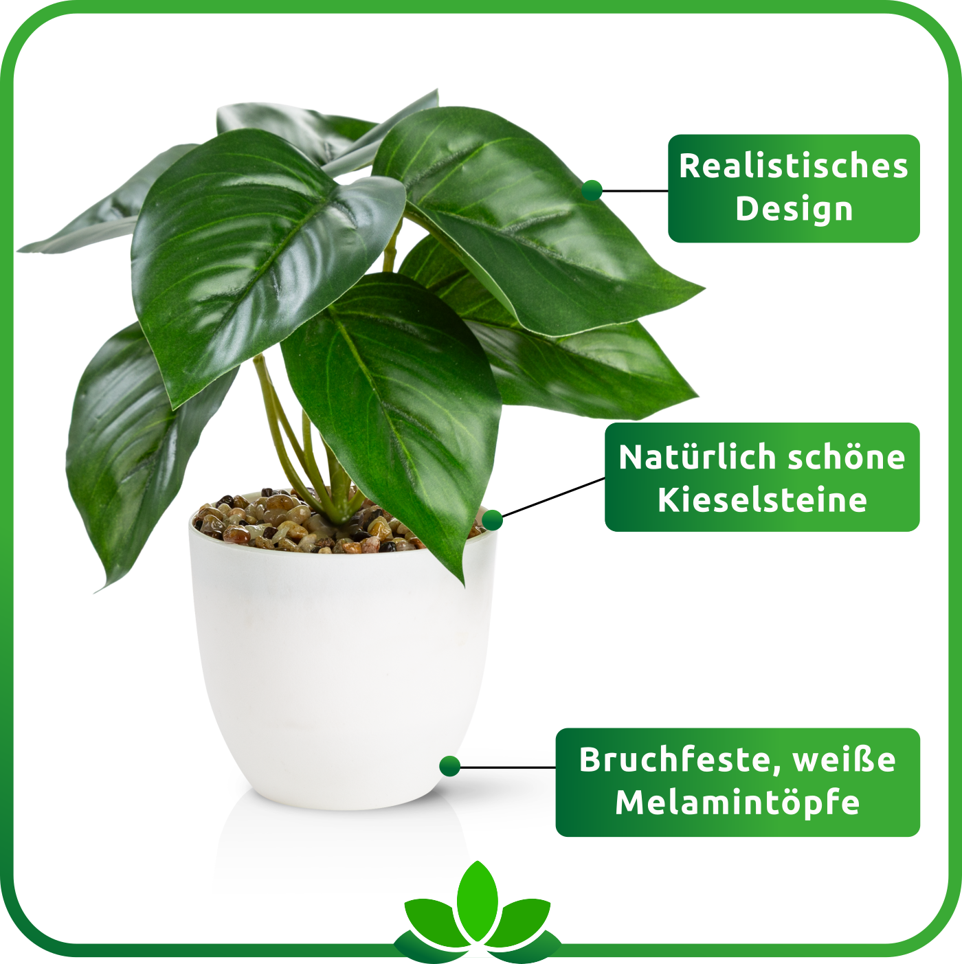 Dekorative Monstera-Kunstpflanze als stilvolles Wohnaccessoire